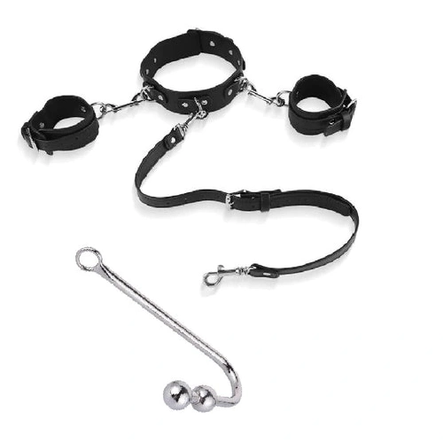 Anal Hooks 5334 Elegant Beaded and Hook Collar Cuffs with Anal 0818